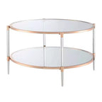 Royal Crest 2 Tier Acrylic Glass Coffee Table - Breighton Home