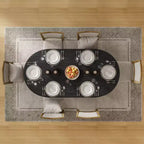 Dovelina 67 Oval Dining Table Modern Wood Kitchen Table Dining Room Table for 6 People