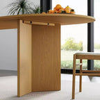 Dovelina 67 Oval Dining Table Modern Wood Kitchen Table Dining Room Table for 6 People