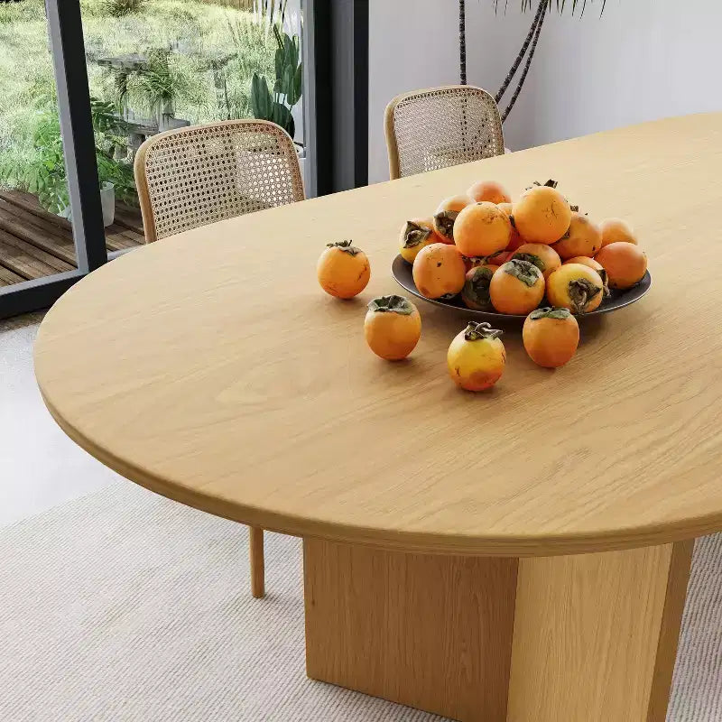 Dovelina 67 Oval Dining Table Modern Wood Kitchen Table Dining Room Table for 6 People