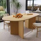 Dovelina 67 Oval Dining Table Modern Wood Kitchen Table Dining Room Table for 6 People