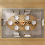 Dovelina 67 Oval Dining Table Modern Wood Kitchen Table Dining Room Table for 6 People