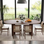 Dovelina 67 Oval Dining Table Modern Wood Kitchen Table Dining Room Table for 6 People
