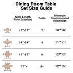 Dovelina 67 Oval Dining Table Modern Wood Kitchen Table Dining Room Table for 6 People