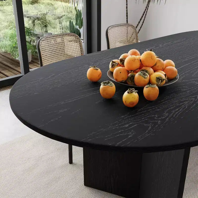 Dovelina 67 Oval Dining Table Modern Wood Kitchen Table Dining Room Table for 6 People