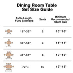 Dovelina 67 Oval Dining Table Modern Wood Kitchen Table Dining Room Table for 6 People