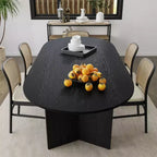 Dovelina 67 Oval Dining Table Modern Wood Kitchen Table Dining Room Table for 6 People