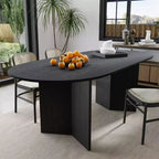 Dovelina 67 Oval Dining Table Modern Wood Kitchen Table Dining Room Table for 6 People