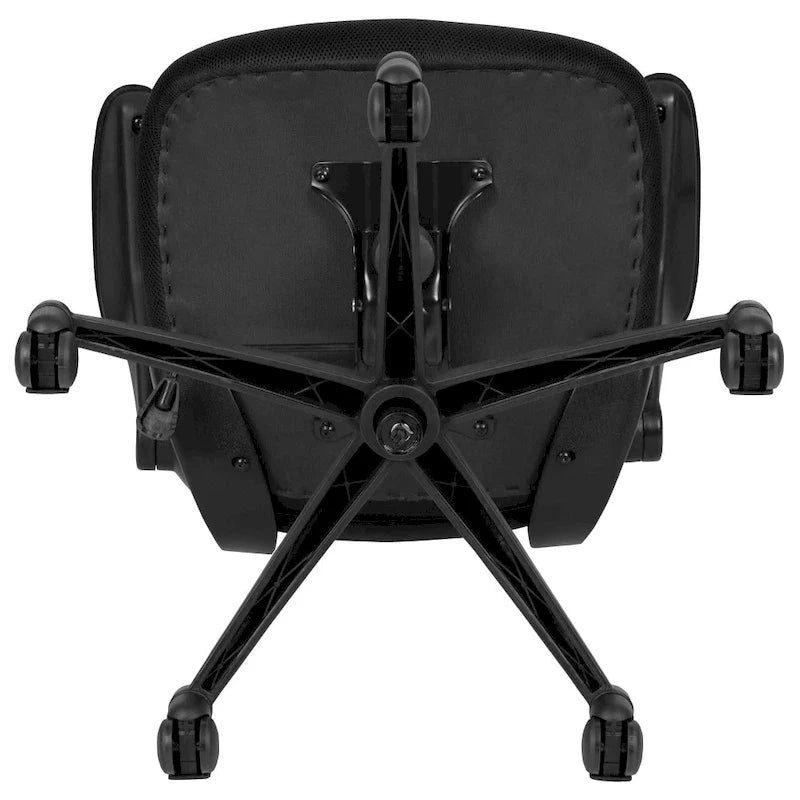 Sedia da ufficio ergonomica girevole in rete a schienale medio con braccioli ribaltabili