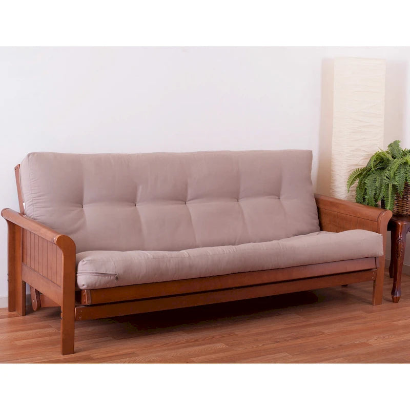 Materasso Futon in Twill Spesso 15 cm (Singolo, Una Piazza e Mezza, o Matrimoniale)