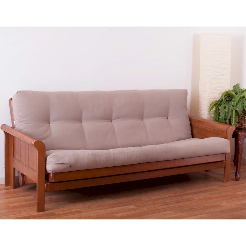Materasso Futon in Twill Spesso 15 cm (Singolo, Una Piazza e Mezza, o Matrimoniale)