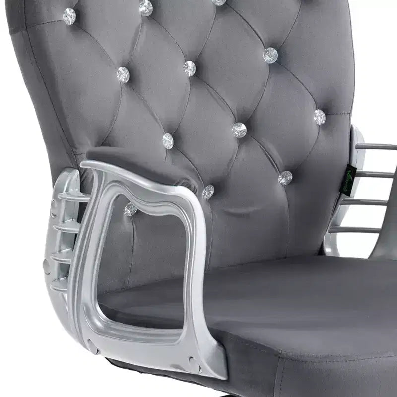 Vinsetto Vanity Middle Back Office Chair Tufted Backrest Swivel Rolling Wheels Task Chair with Height Adjustable Comfortable with Armrests