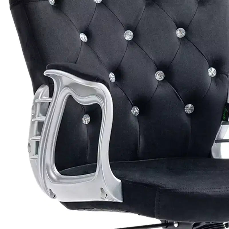 Vinsetto Vanity Middle Back Office Chair Tufted Backrest Swivel Rolling Wheels Task Chair with Height Adjustable Comfortable with Armrests