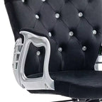 Vinsetto Vanity Middle Back Office Chair Tufted Backrest Swivel Rolling Wheels Task Chair with Height Adjustable Comfortable with Armrests