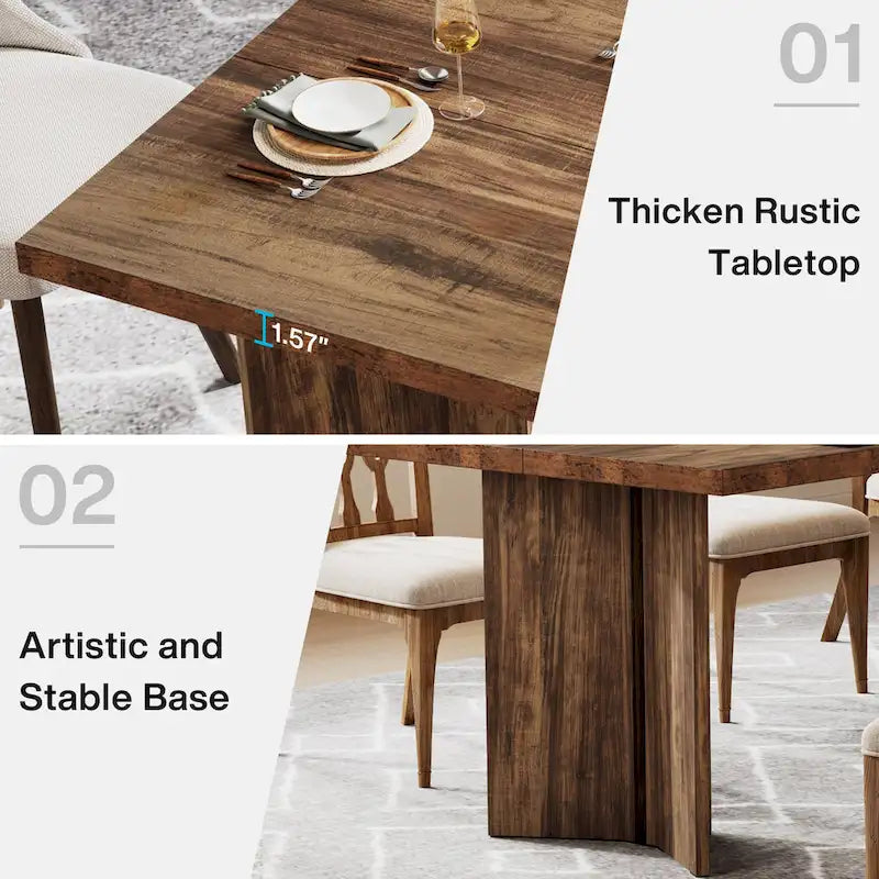 Tavolo da cucina da pranzo lungo 160 cm per sala da pranzo