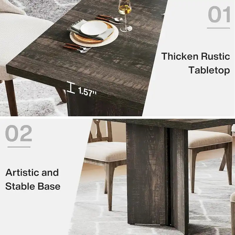 Tavolo da cucina da pranzo lungo 160 cm per sala da pranzo
