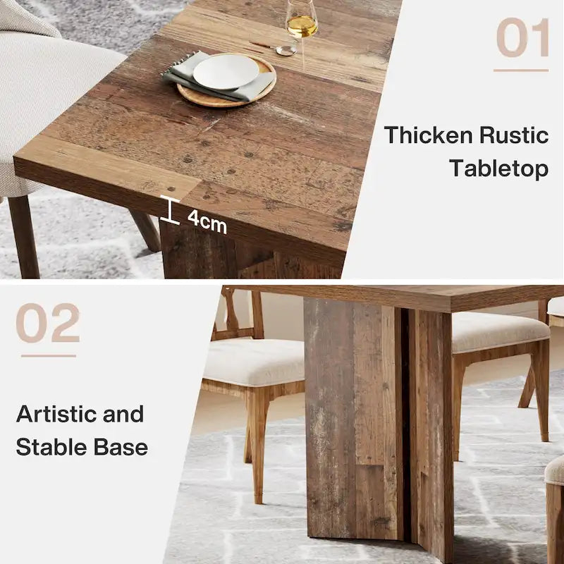 Tavolo da cucina da pranzo lungo 160 cm per sala da pranzo