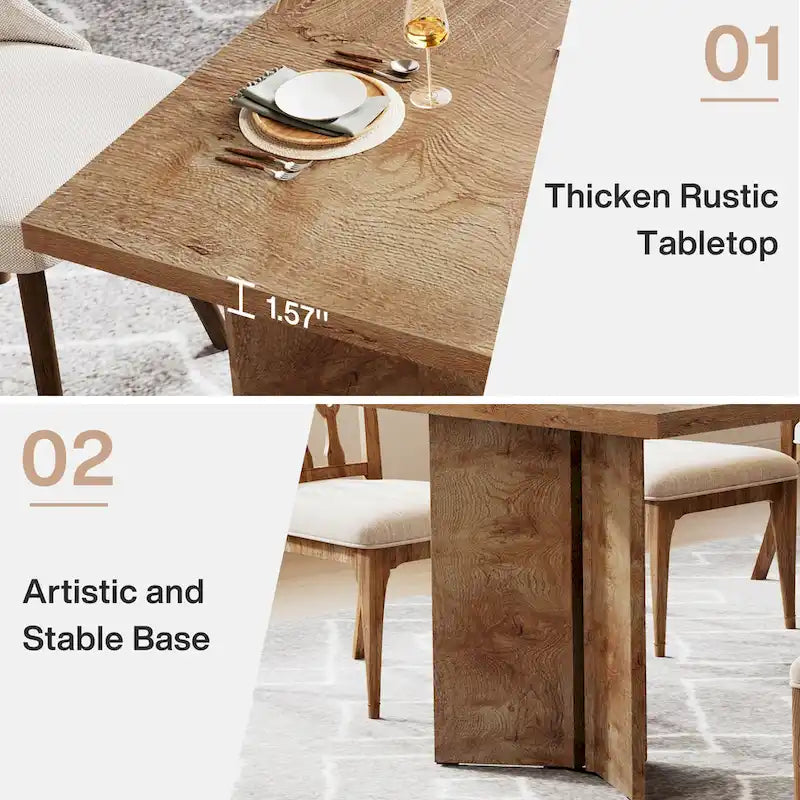 Tavolo da cucina da pranzo lungo 160 cm per sala da pranzo