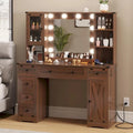 Tocador Trucco con Grande Specchio Hollywoodiano e Lampadine