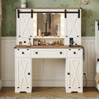 Tocador Trucco con Grande Specchio Hollywoodiano e Lampadine