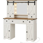 Tocador Trucco con Grande Specchio Hollywoodiano e Lampadine