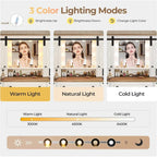 Tocador Trucco con Grande Specchio Hollywoodiano e Lampadine