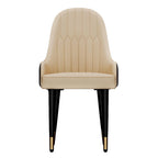 Set di 2 sedie da pranzo moderne, rivestite in microfibra e similpelle, gambe in metallo - 52x49x90 cm