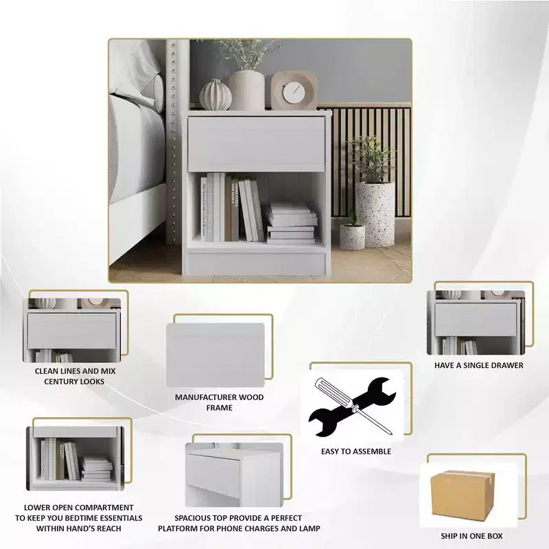 ChaletPosh 1 Drawer Nightstand
