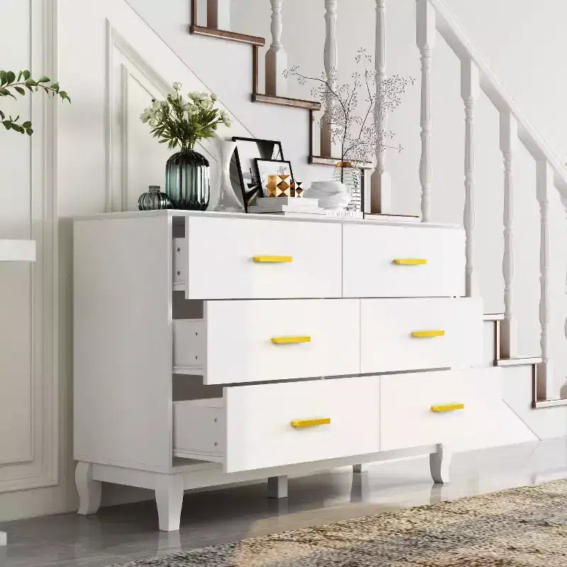 Famapy 6 Drawers Dresser Drawer Storage Chest of Drawers