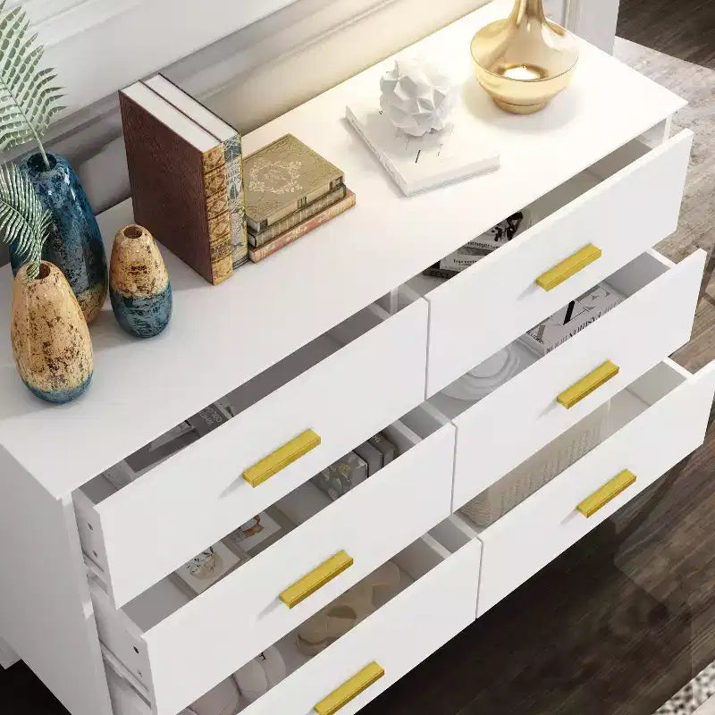 Famapy 6 Drawers Dresser Drawer Storage Chest of Drawers