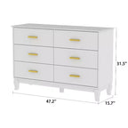 Famapy 6 Drawers Dresser Drawer Storage Chest of Drawers