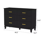 Famapy 6 Drawers Dresser Drawer Storage Chest of Drawers