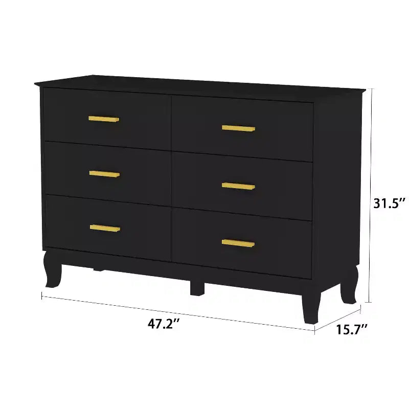 Famapy 6 Drawers Dresser Drawer Storage Chest of Drawers