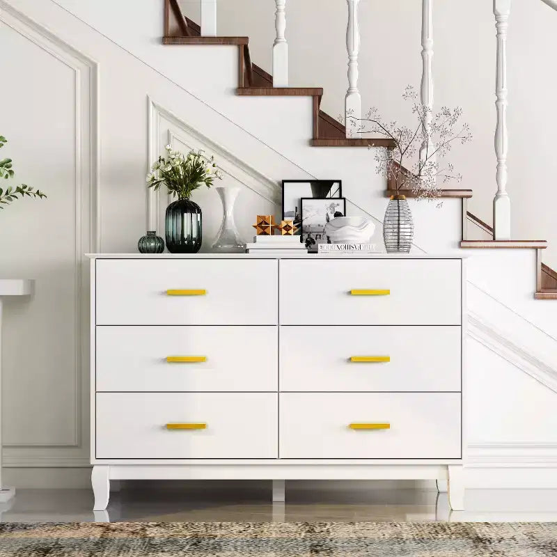 Famapy 6 Drawers Dresser Drawer Storage Chest of Drawers