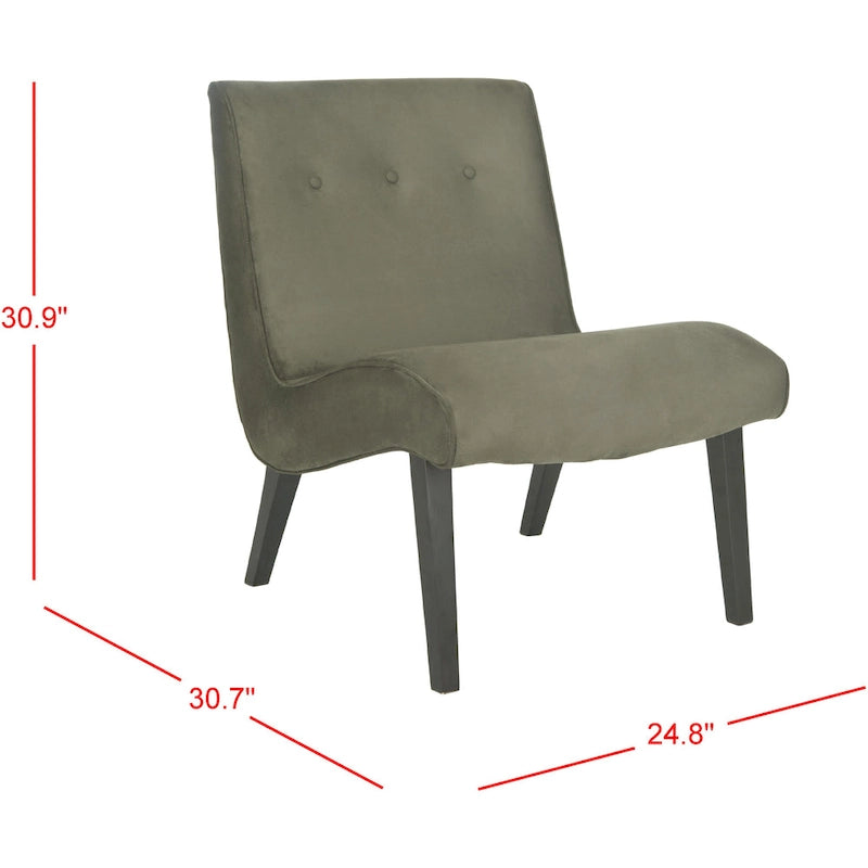 SAFAVIEH Sibille, sedia Mid-Century verde foresta - 25.2 x 29.9 x 30.7 - 25Lx30Px31H