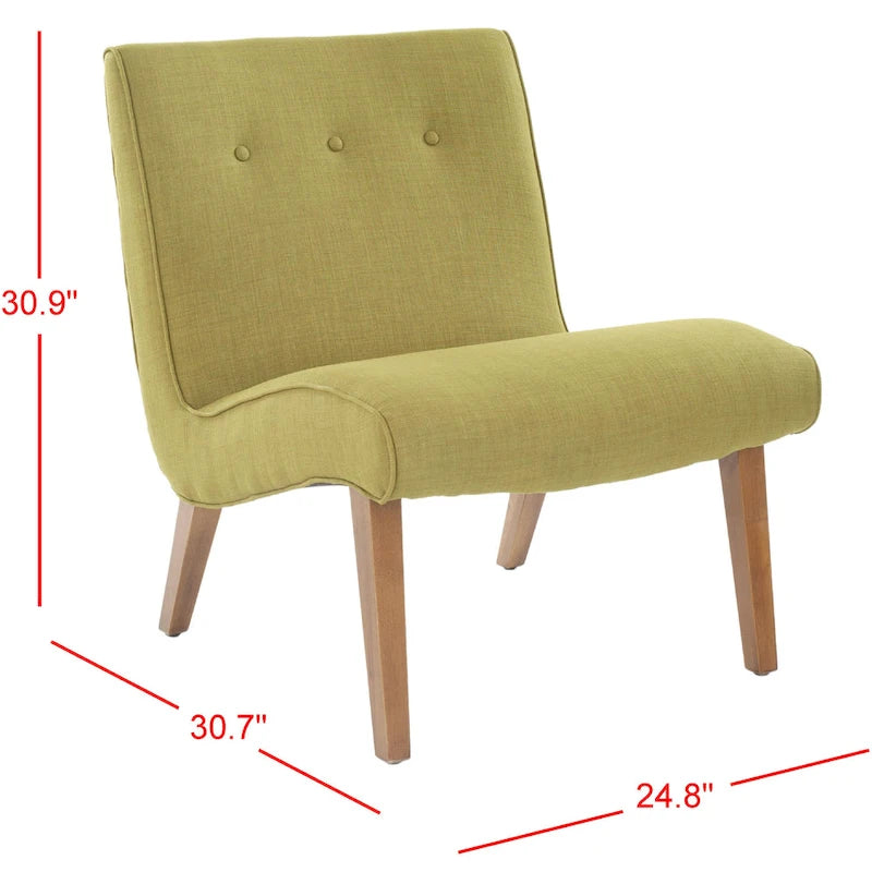 SAFAVIEH Sibille, sedia Mid-Century verde foresta - 25.2 x 29.9 x 30.7 - 25Lx30Px31H