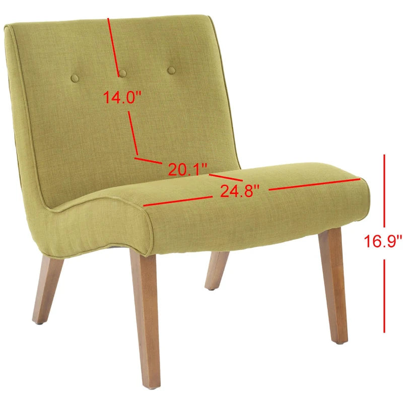 SAFAVIEH Sibille, sedia Mid-Century verde foresta - 25.2 x 29.9 x 30.7 - 25Lx30Px31H