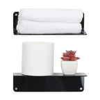 Unique Bargains Bathroom Bedroom Kitchen Acrylic Wall Floating Shelves 9 x 4 3 Pcs