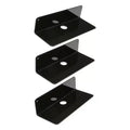 Unique Bargains Bathroom Bedroom Kitchen Acrylic Wall Floating Shelves 9 x 4 3 Pcs