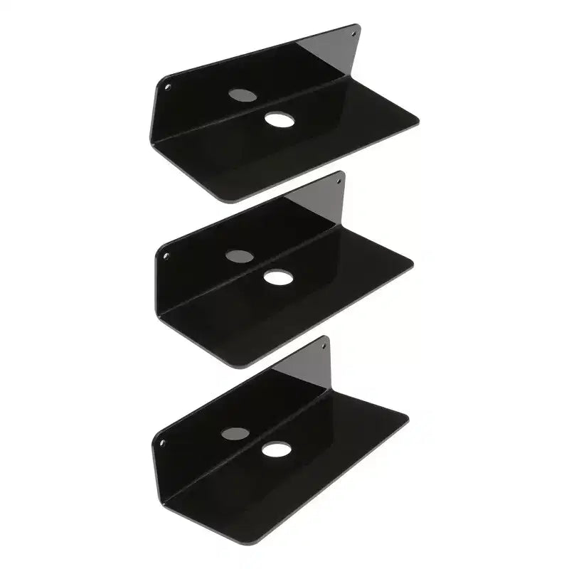 Unique Bargains Bathroom Bedroom Kitchen Acrylic Wall Floating Shelves 9 x 4 3 Pcs