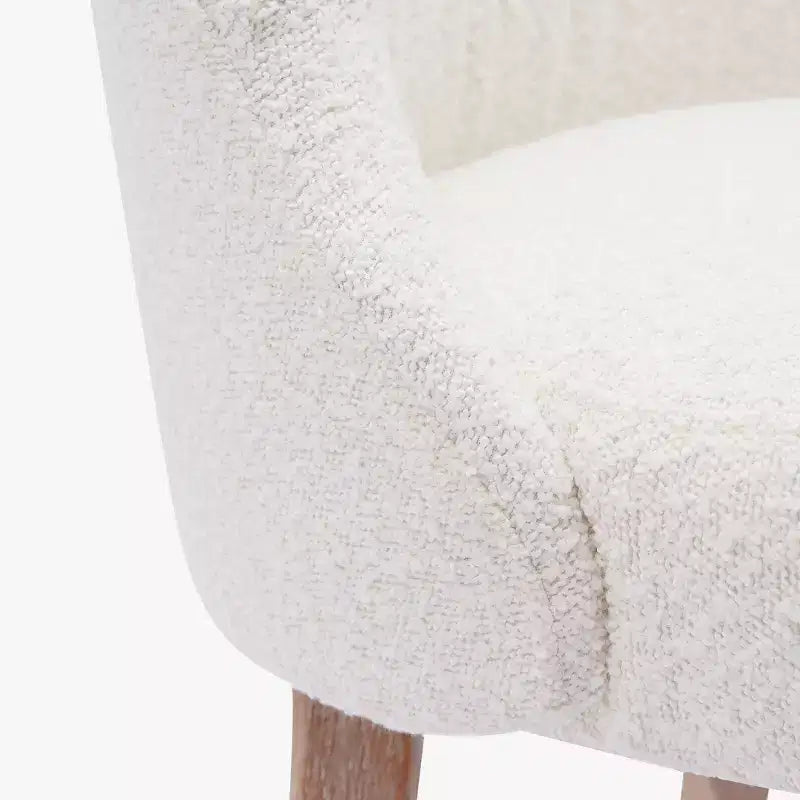 WestinTrends Mid-Century Modern Upholstered Boucle Dining Chair