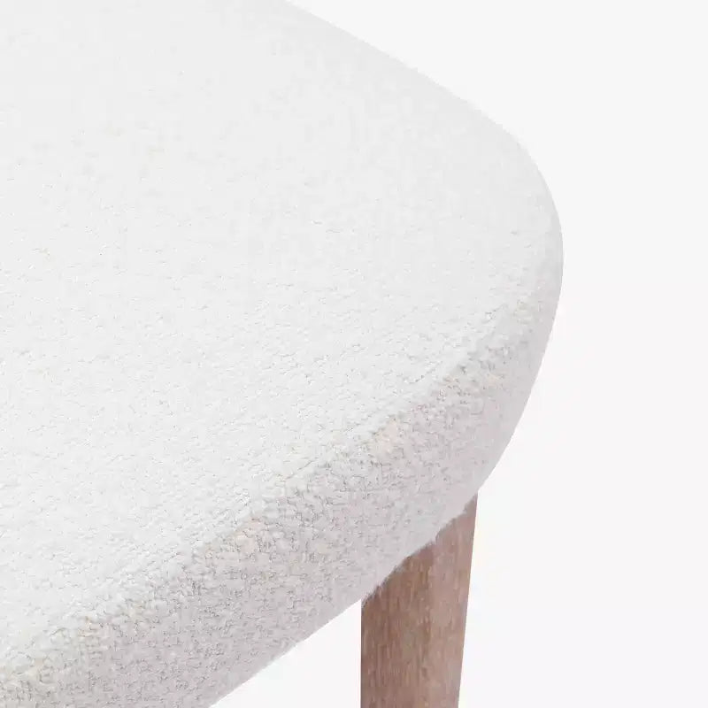 WestinTrends Mid-Century Modern Upholstered Boucle Dining Chair
