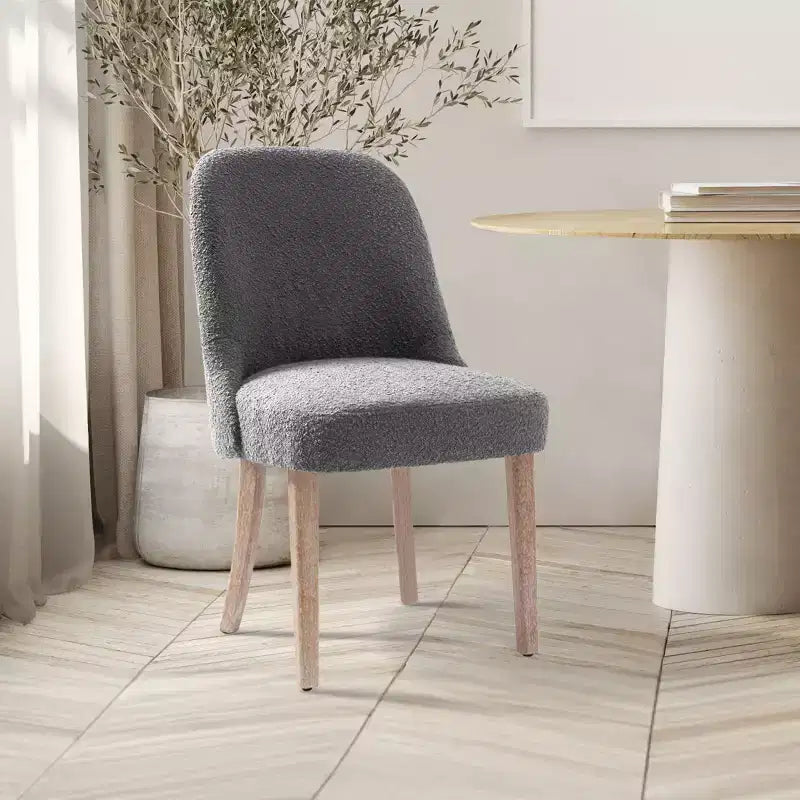 WestinTrends Mid-Century Modern Upholstered Boucle Dining Chair