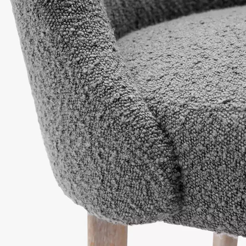 WestinTrends Mid-Century Modern Upholstered Boucle Dining Chair