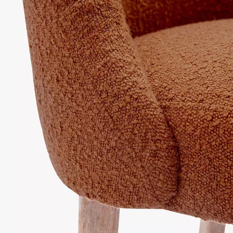 WestinTrends Mid-Century Modern Upholstered Boucle Dining Chair