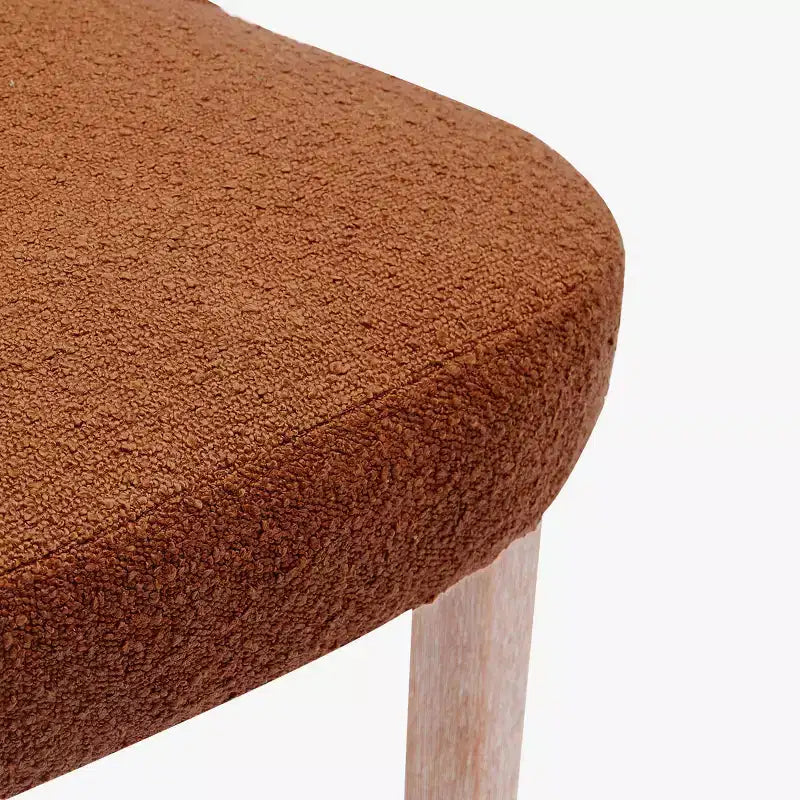 WestinTrends Mid-Century Modern Upholstered Boucle Dining Chair