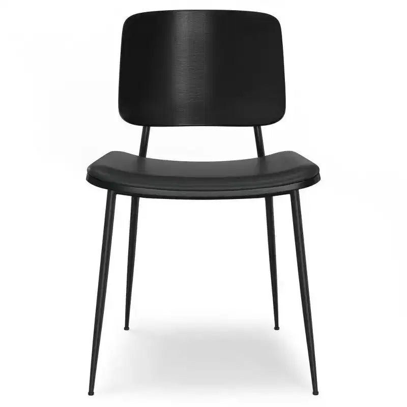 WyndenHall Set of 2 Renata Faux Leather Dining Chairs