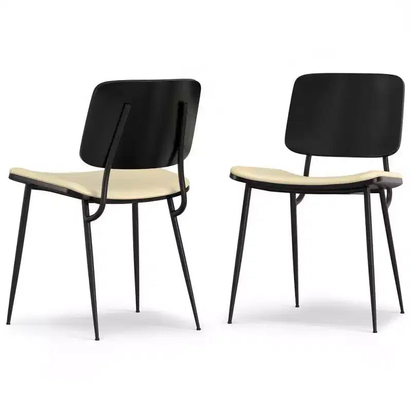 WyndenHall Set of 2 Renata Faux Leather Dining Chairs