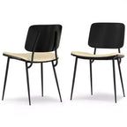 WyndenHall Set of 2 Renata Faux Leather Dining Chairs
