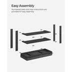 SONGMICS Bamboo Shoe Bench, 3-Tier Shoe Rack, Stable Shoe Organizer for Entryway Bench Seat Holds Up to 330 lb